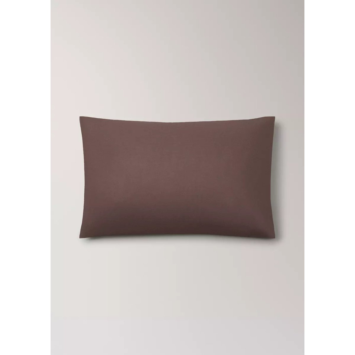 Deux taies d'oreiller percale de coton 200 fils 50x75 cm marron, MANGO HOME