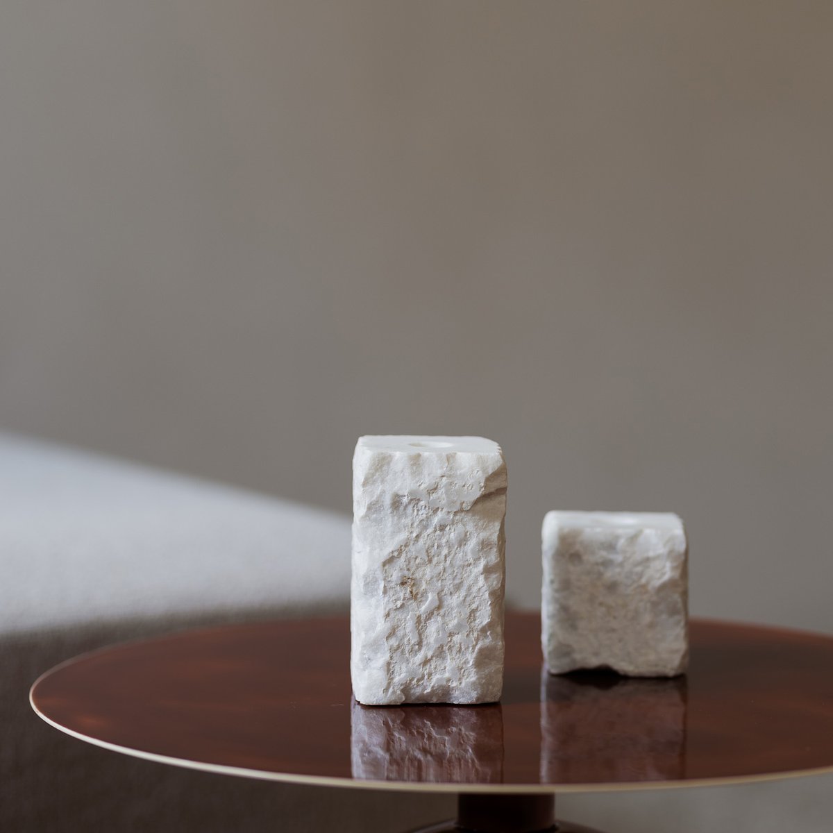Bougeoir OPUS blanc, SP COLLECTION