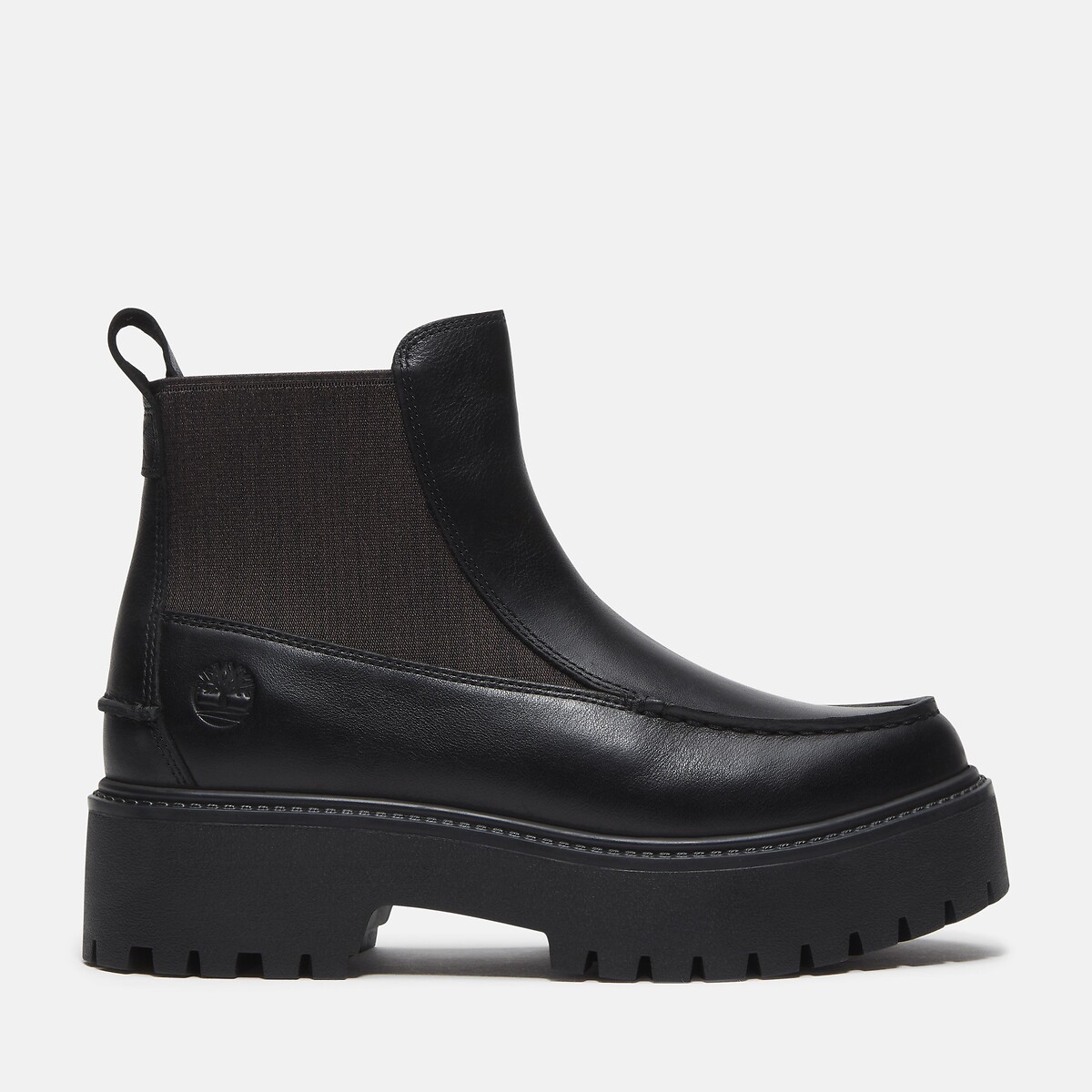 Bottines compensées, en cuir, STONE STREET MID CHELSEA noir, TIMBERLAND