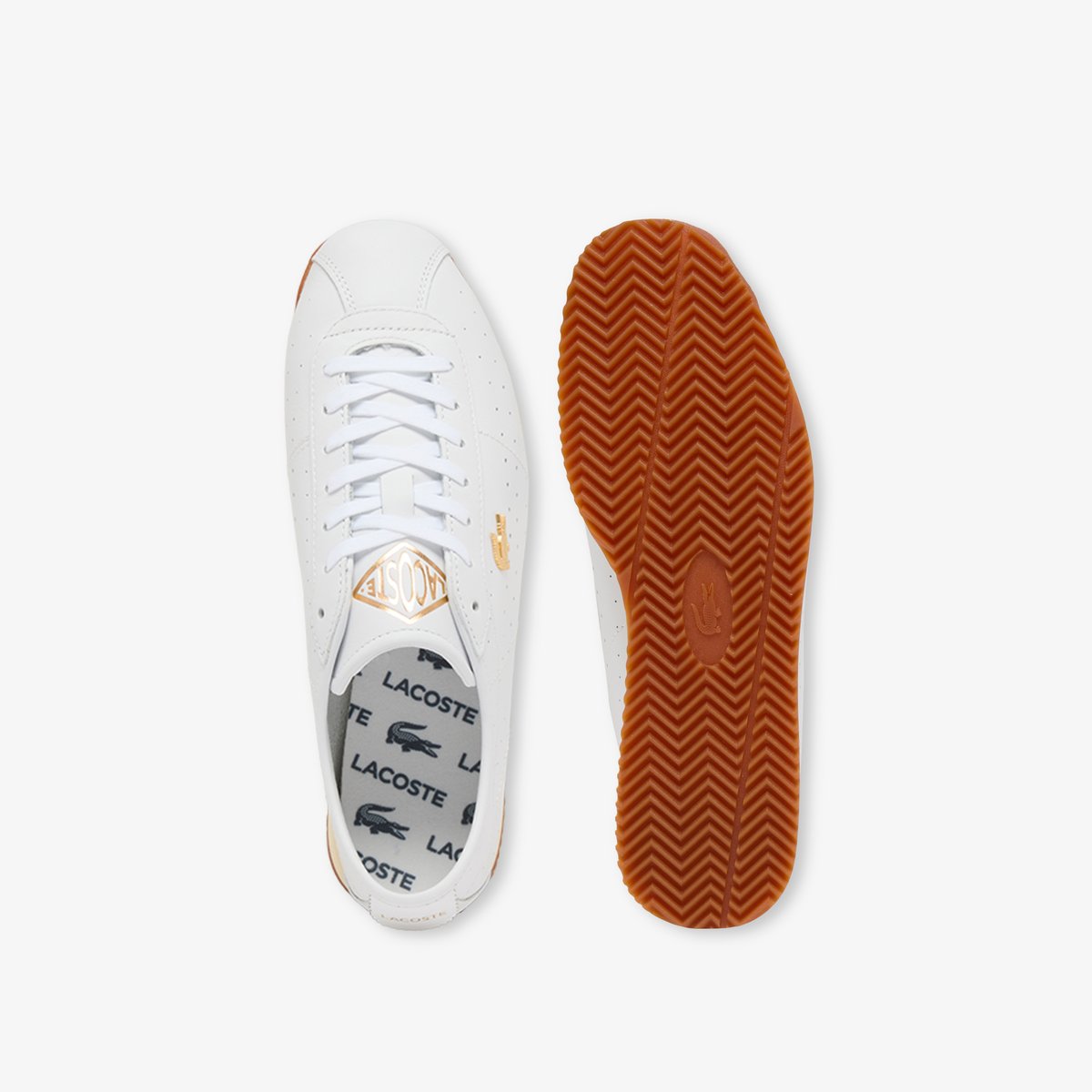 Sneakers Club-Low homme en cuir blanc-y37, LACOSTE
