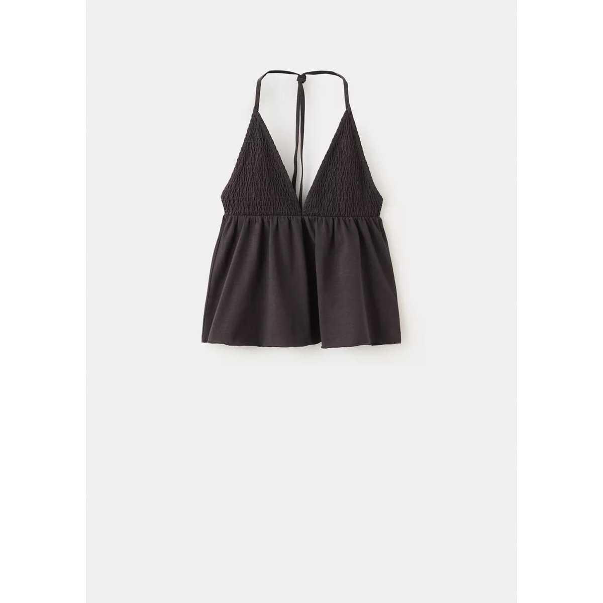 Top emmanchures américaines à fronces marron, MANGO TEEN