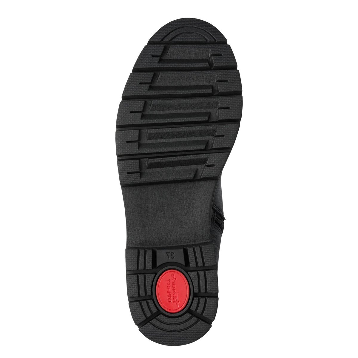 Bottine en cuir noir, TAMARIS
