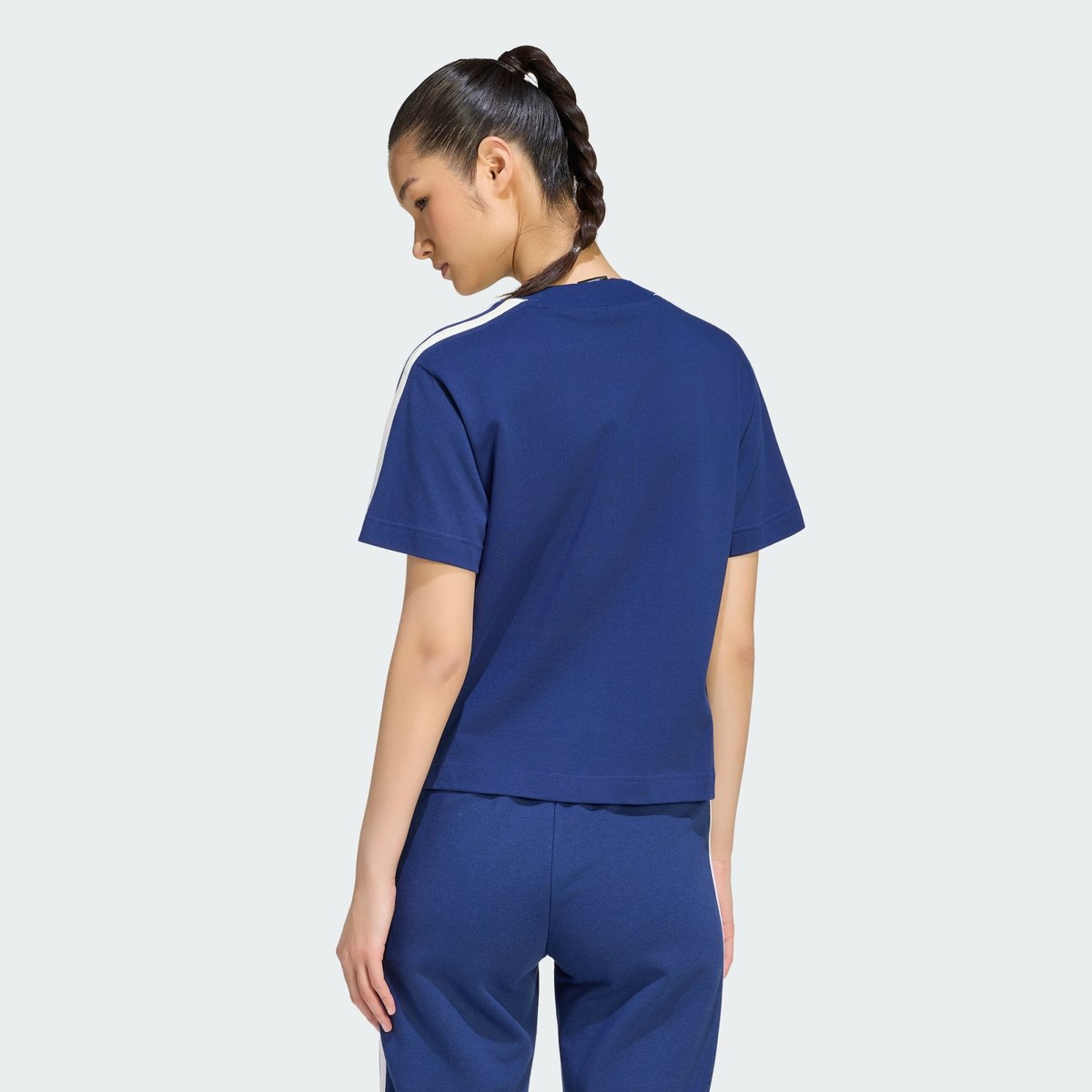 T-Shirt Adidas Kit 3-Stripes T-Shirt Adidas Kit 3-Stripes dark blue / off white, ADIDAS SPORTSWEAR