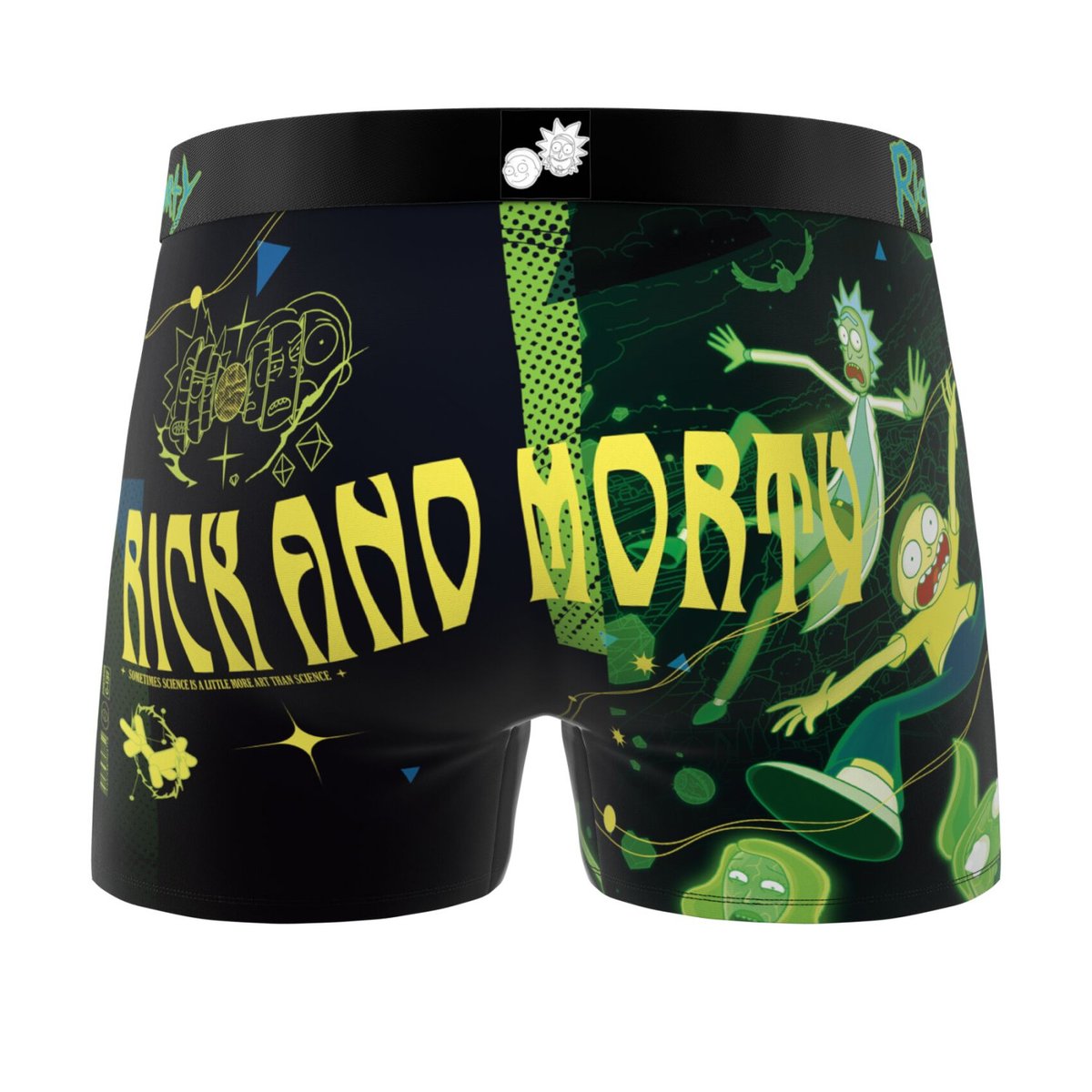 Lot De 3 Boxers Rick Et Morty vert/bleu/turquoise/rose/jaune, FREEGUN