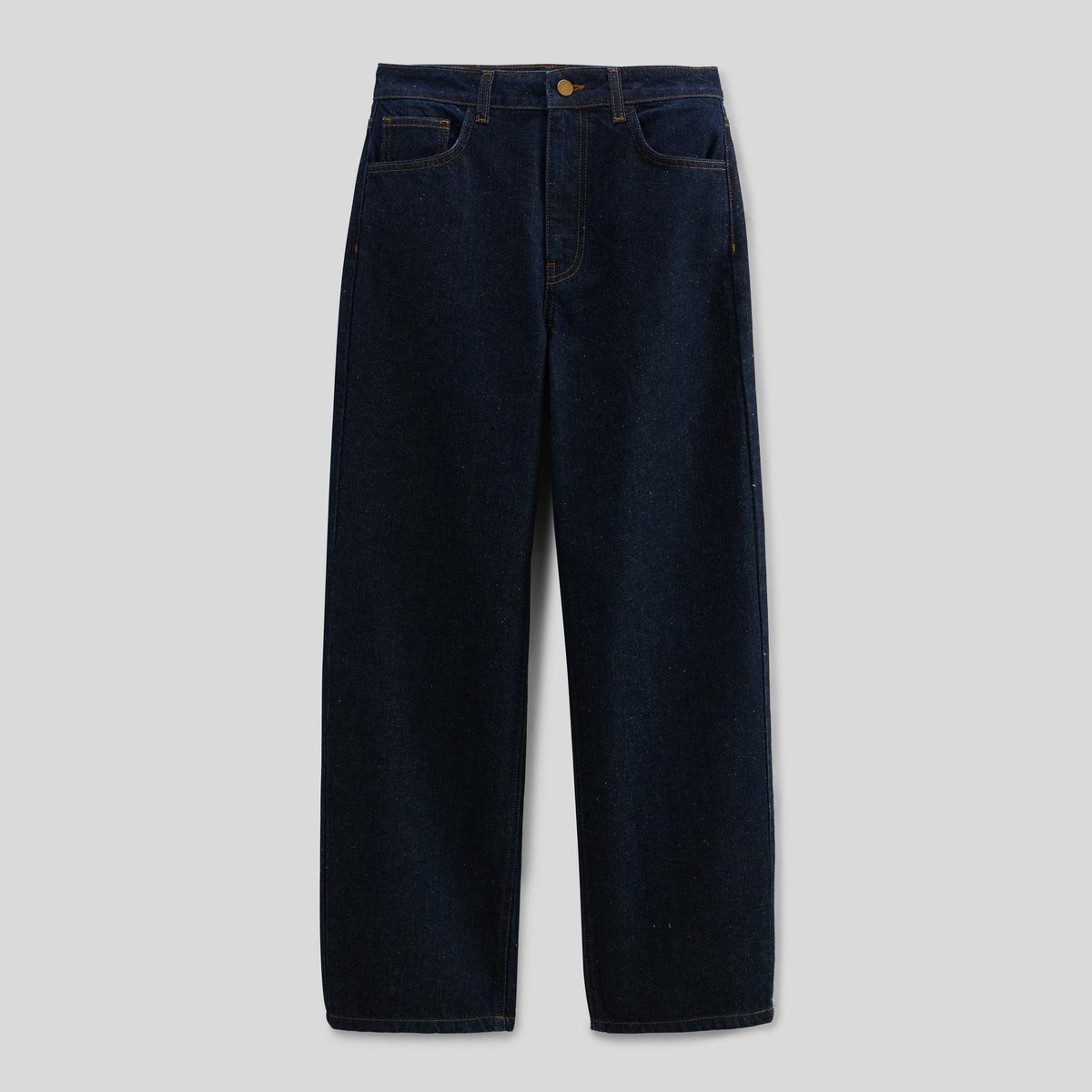 Jean large en coton brut denim, MONOPRIX