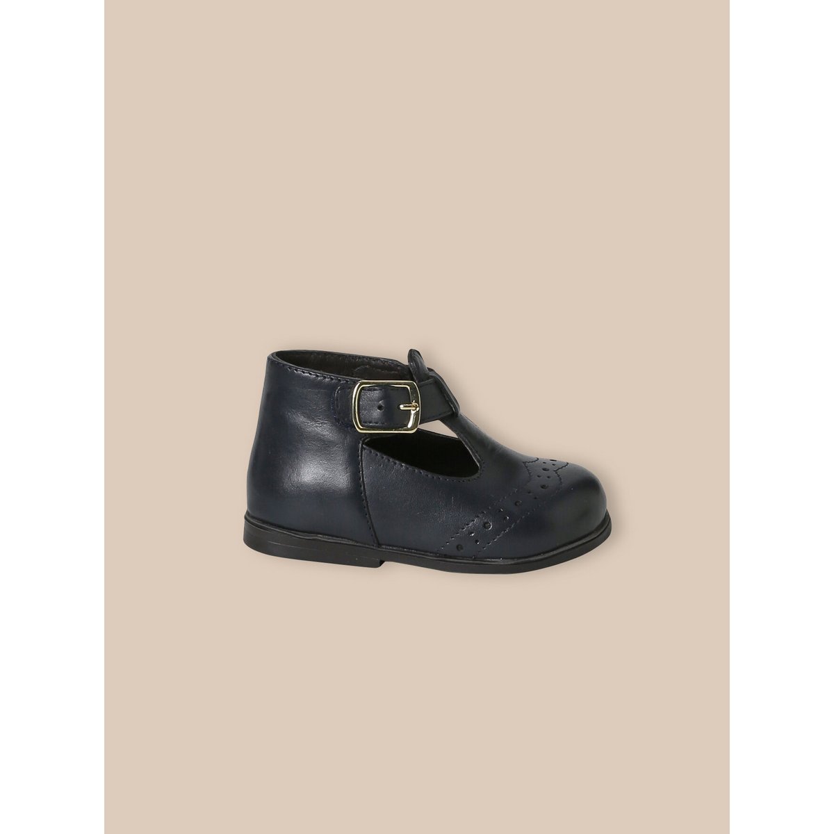 Salomés en cuir marine, CYRILLUS