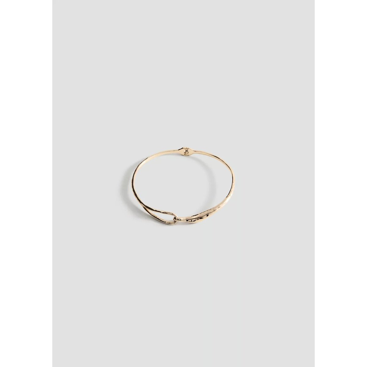 Collier rigide avec crochet or, MANGO