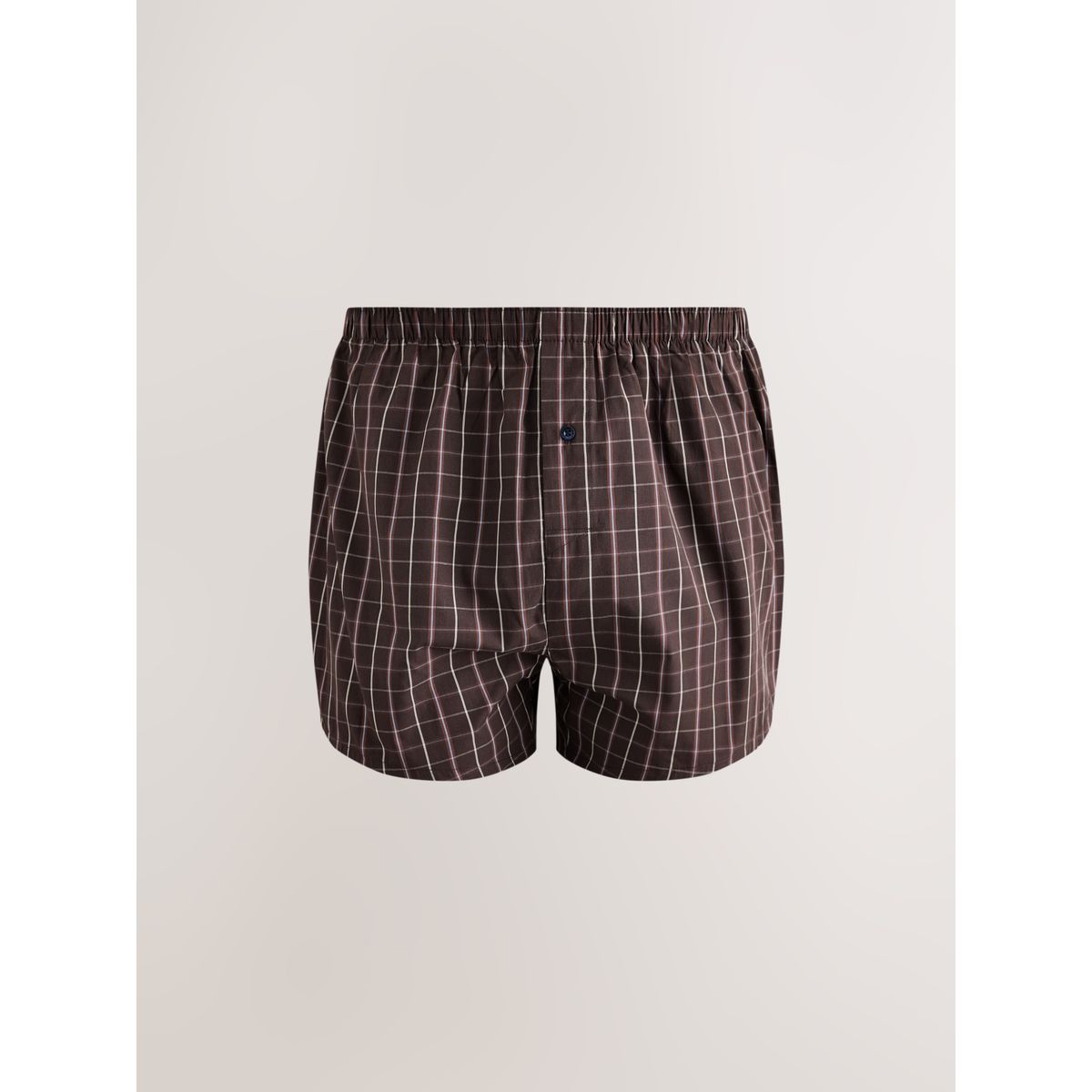 Boxer tissu carreaux bleu marine/vert, NEXT