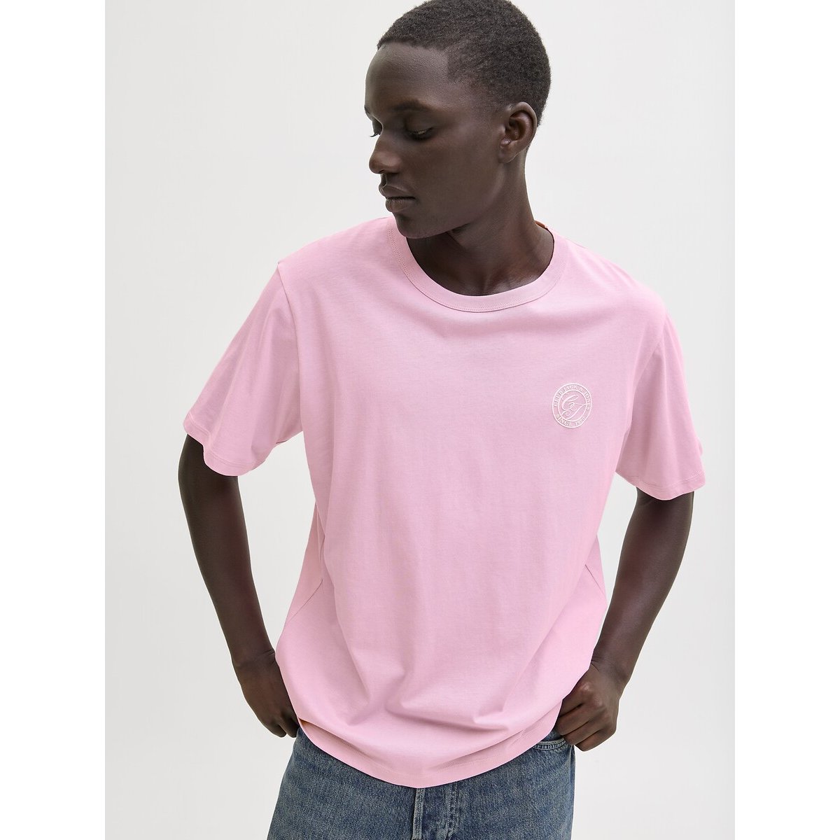 T-shirt manches courtes rose, JACK & JONES