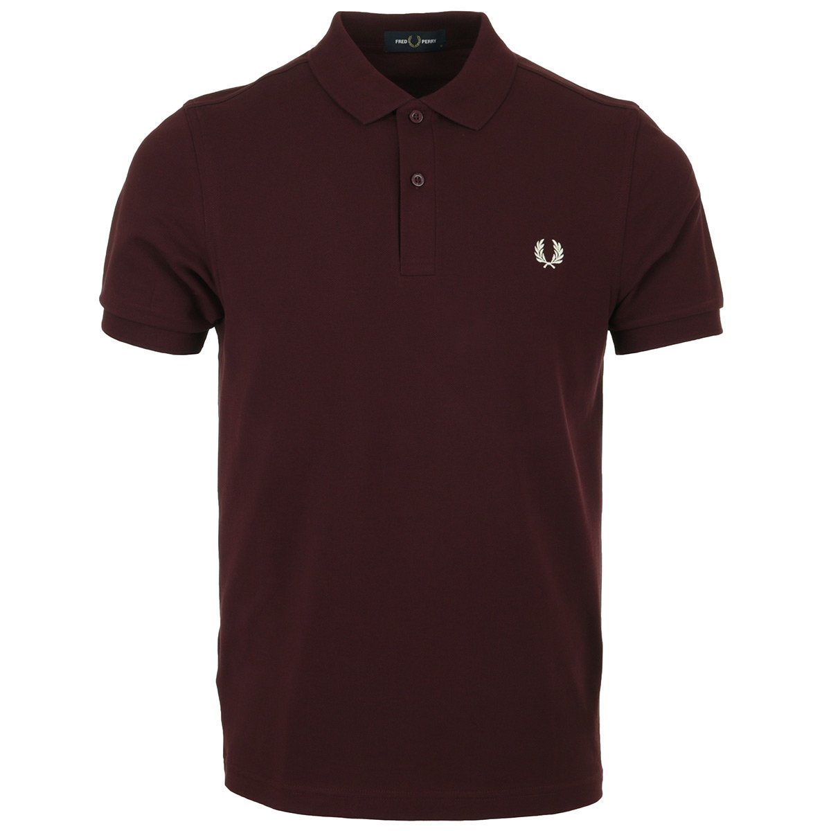 Polo PLAIN SHIRT oxblood ecru, FRED PERRY