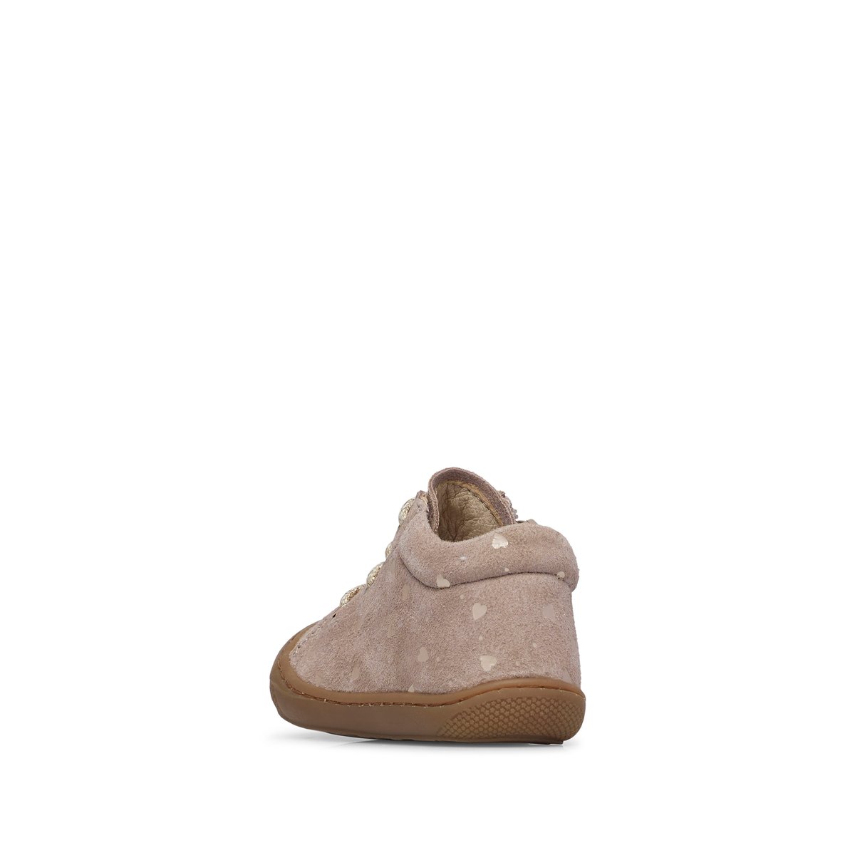 Chaussures premiers pas en suède avec fermeture éclair COCOON ZIP gris tourterelle, NATURINO