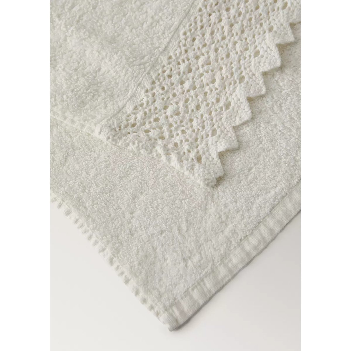 Drap de bain 100 % coton dentelle écru, MANGO HOME