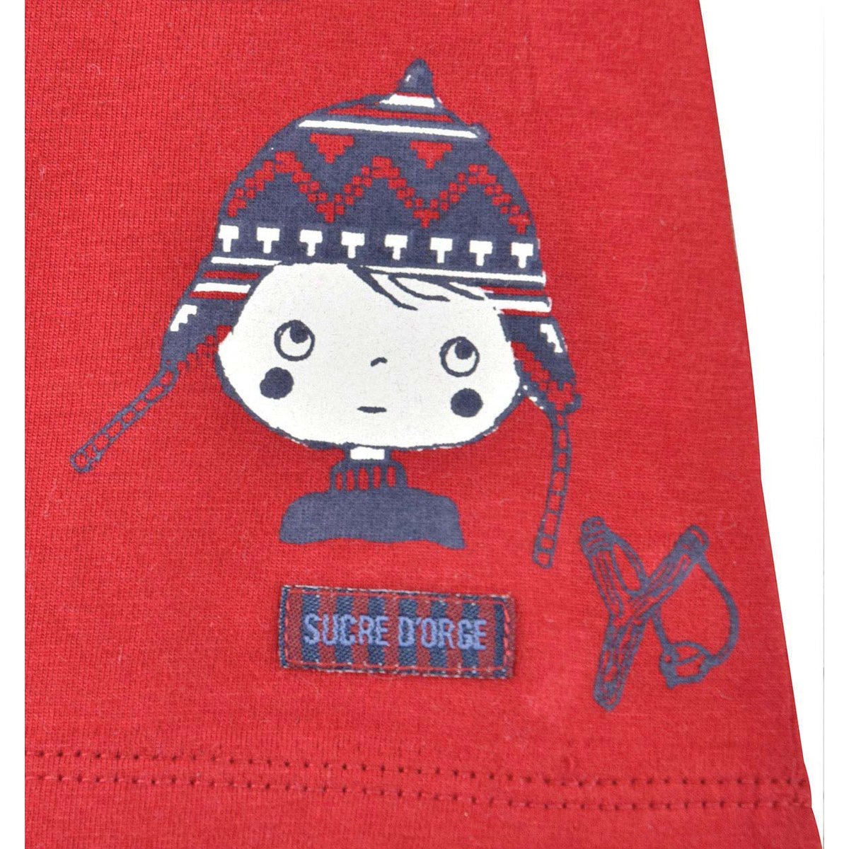 Pantalon + t-shirt bebe marine/rouge bleu, SUCRE D'ORGE