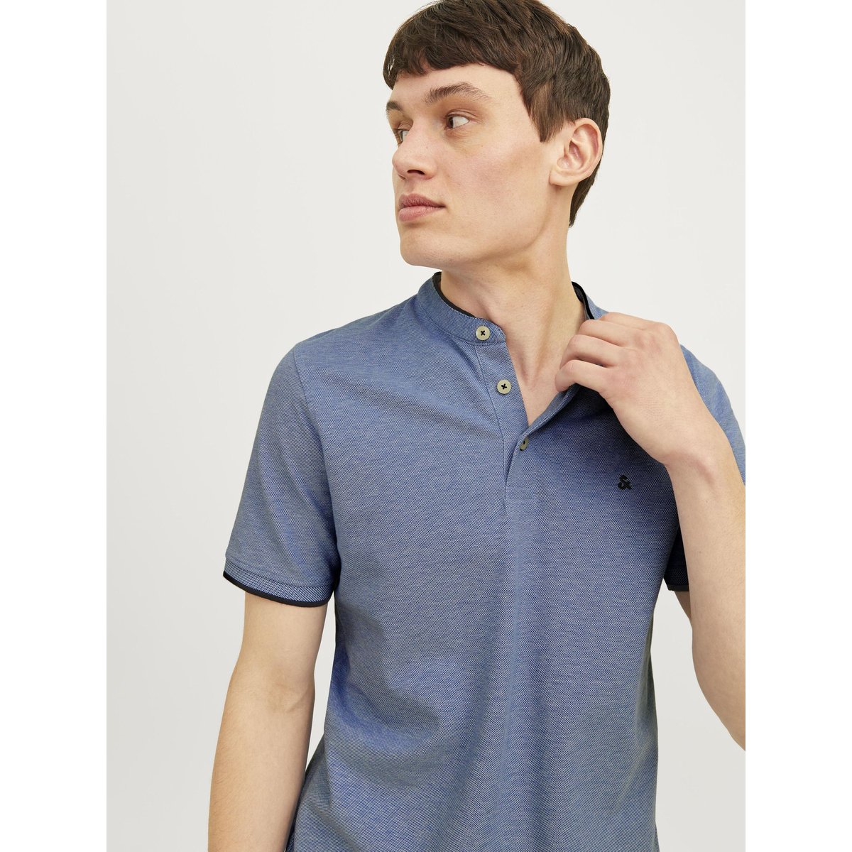 Polo slim en maille piquée Classic bleue - bright cobalt 1, JACK & JONES