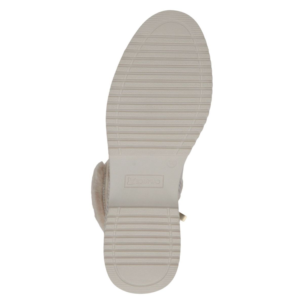 Bottine en cuir blanc nacré combiné, CAPRICE