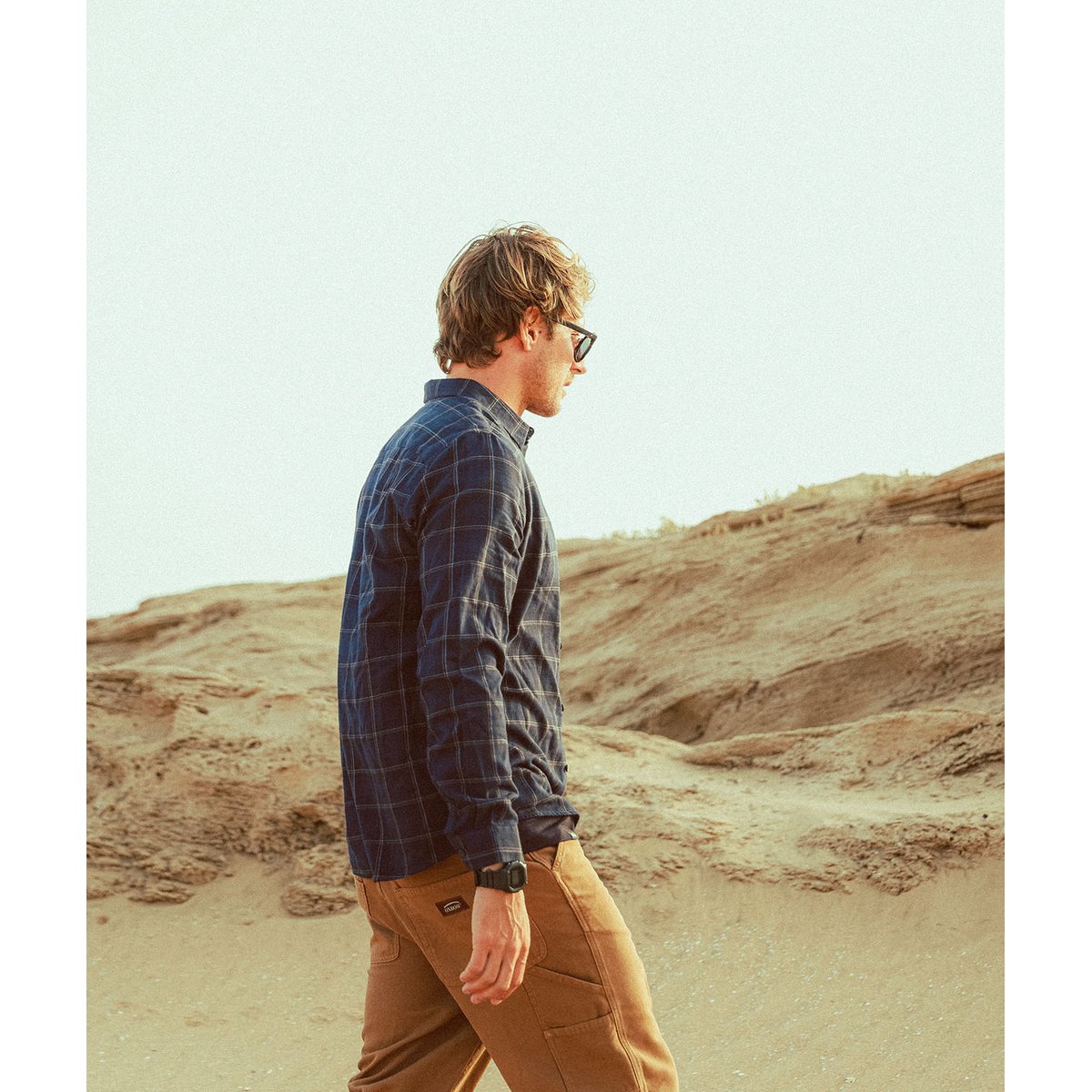 Chemise manches longues flanelle HIGHLAND deep marine, OXBOW