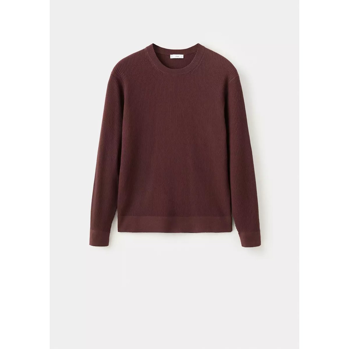 Pull coton maille fine bordeaux, MANGO MAN