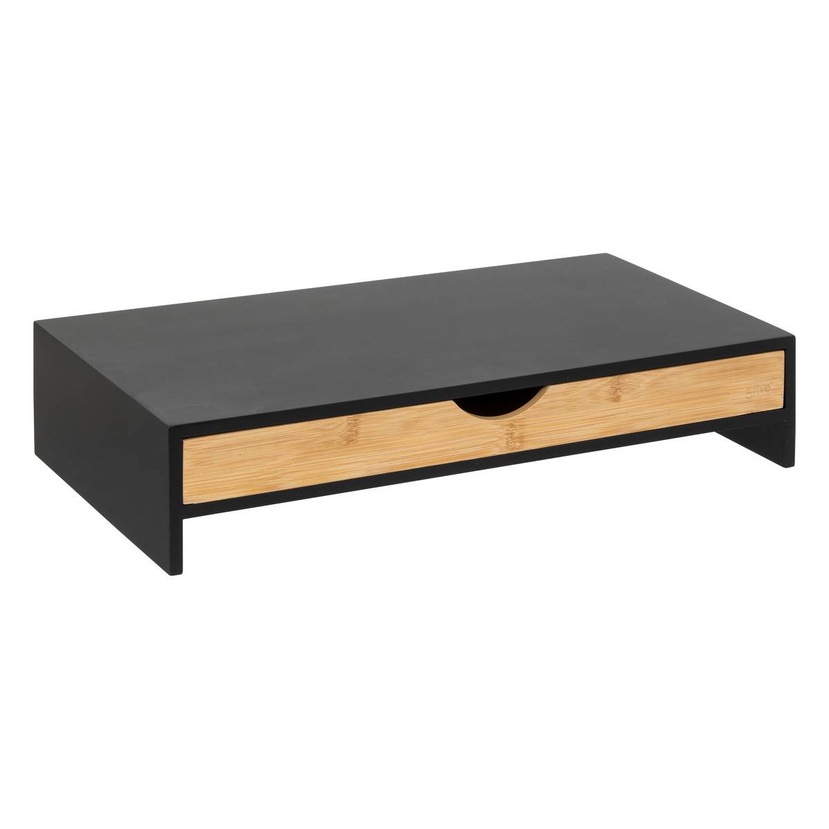 Support écran d'ordinateur avec tiroir BAVA noir, 5FIVE SIMPLY SMART