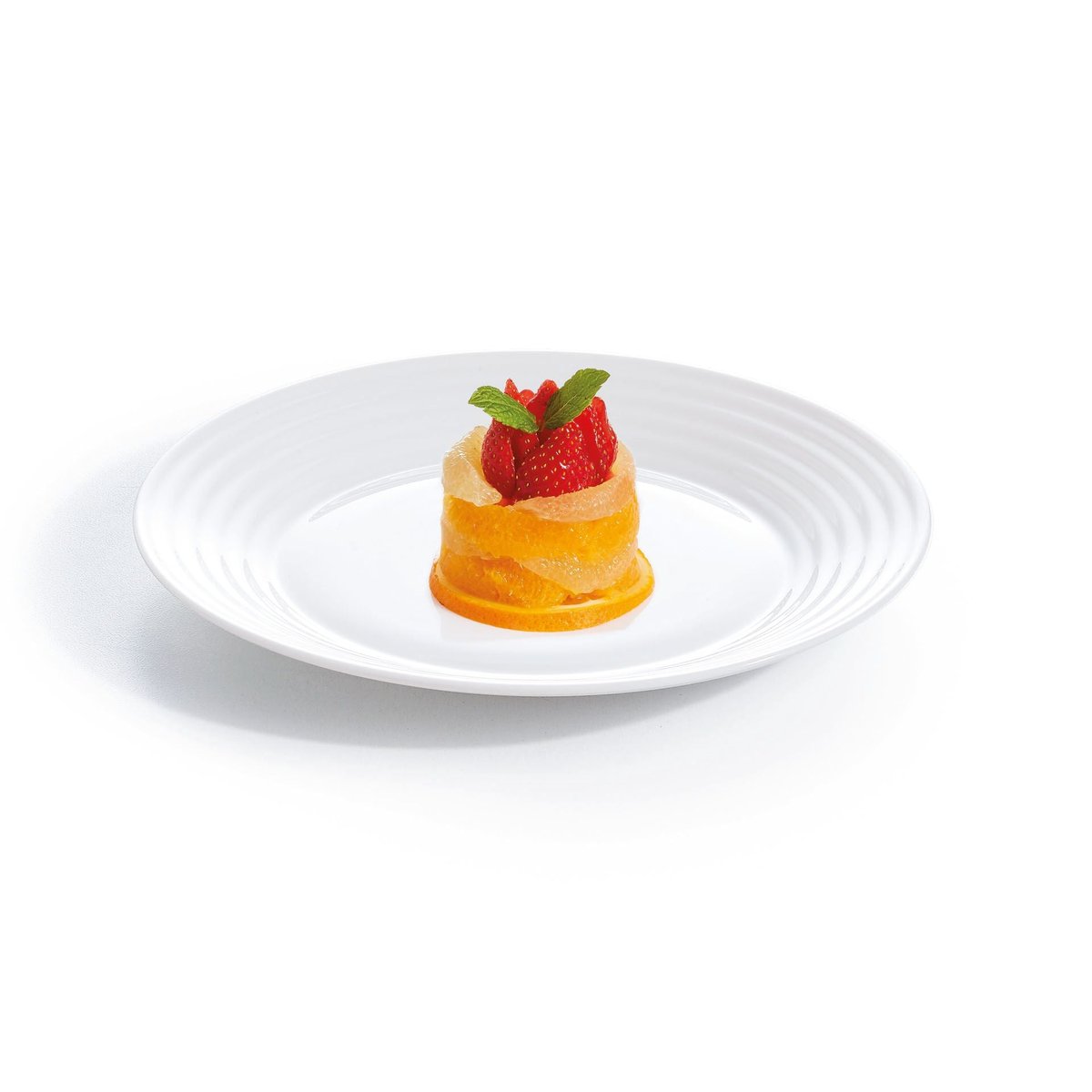 6 assiettes à dessert blanches 19cm -HARENA blanc, LUMINARC