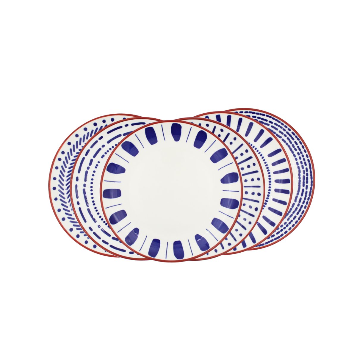 Lot de 6 assiettes à dessert, SANTORIN bleu, ARTIME