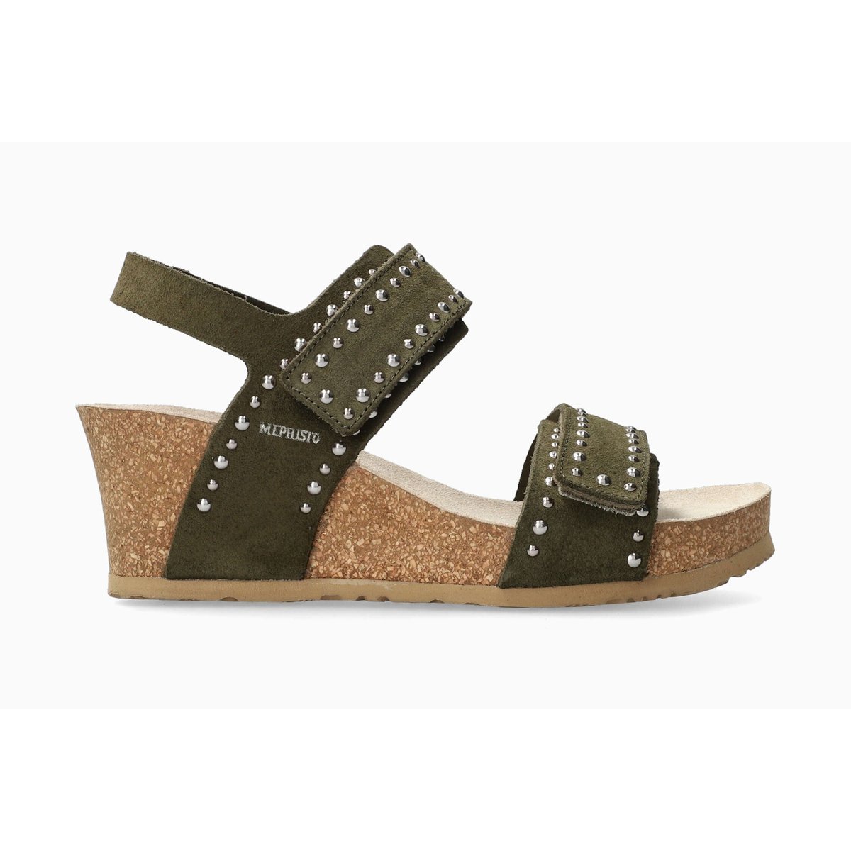 Sandales en cuir LINA vert loden 5149, MEPHISTO