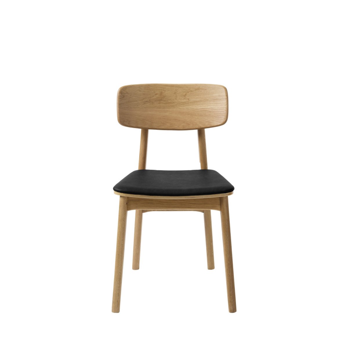 Lot de 2 chaises en bois et simili- ORR noir, DRAWER