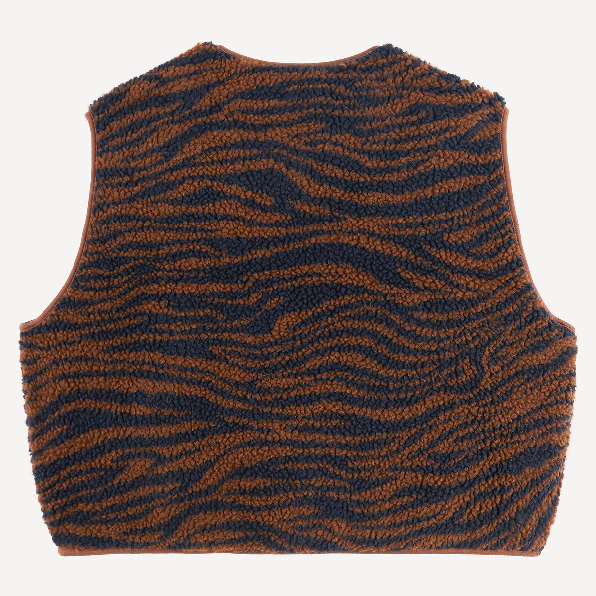 Gilet sans manches, en sherpa, motif animalier imprimé zèbre, LA REDOUTE COLLECTIONS
