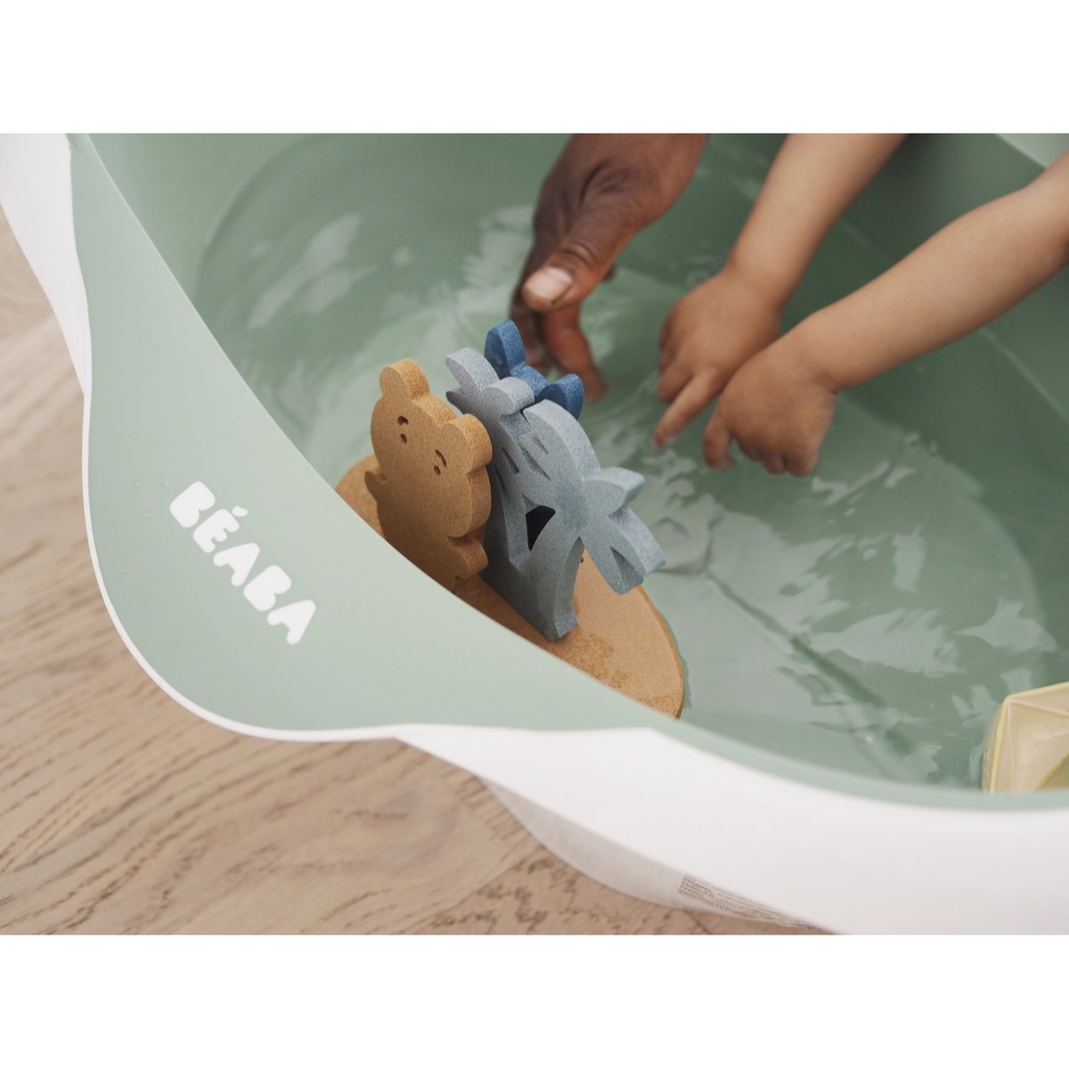Baignoire bébé ergonomique vert sauge, BEABA