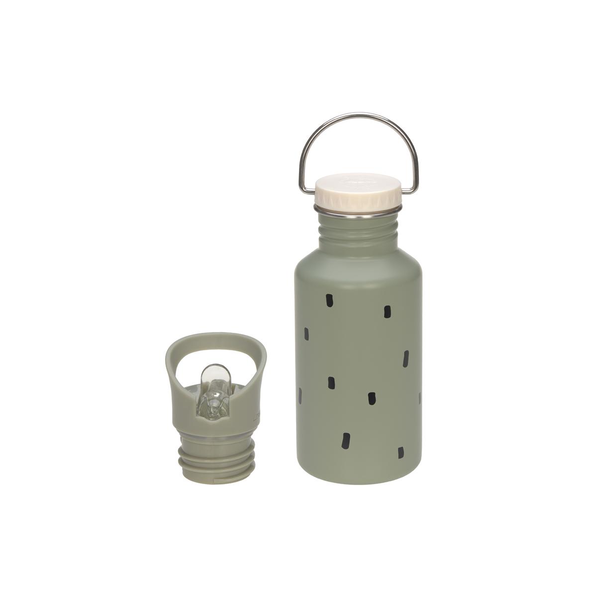 Gourde enfant olive clair, noir, LASSIG