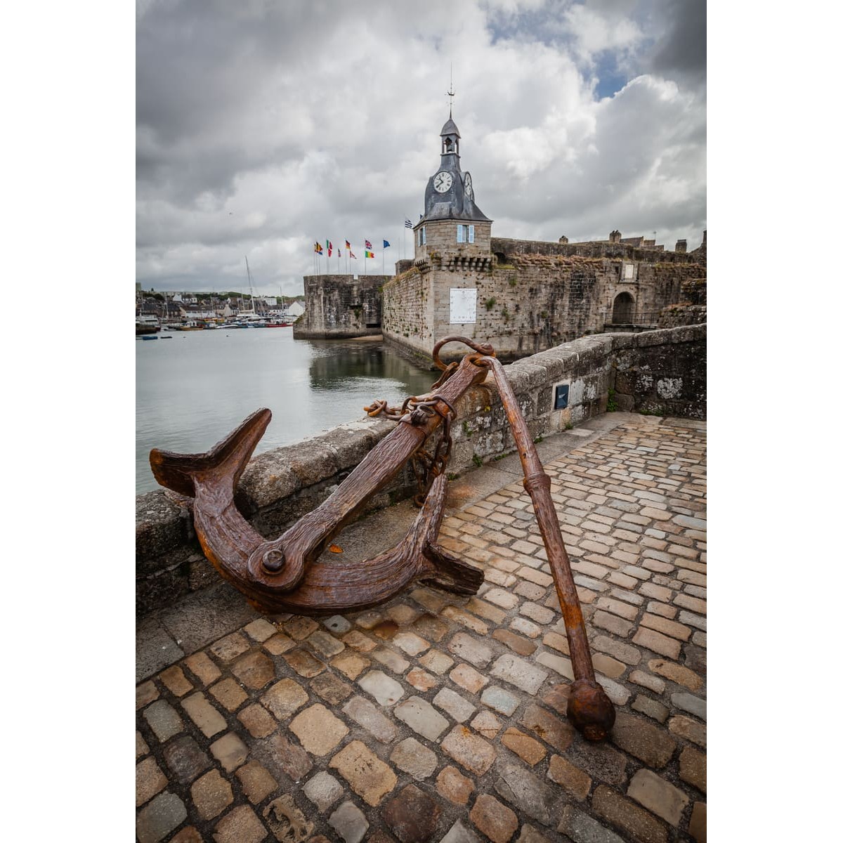 Tableau Mural Ancre Concarneau CLASSIQUE INTEMPOREL tableaux sur toile-gris, CEANOTHE