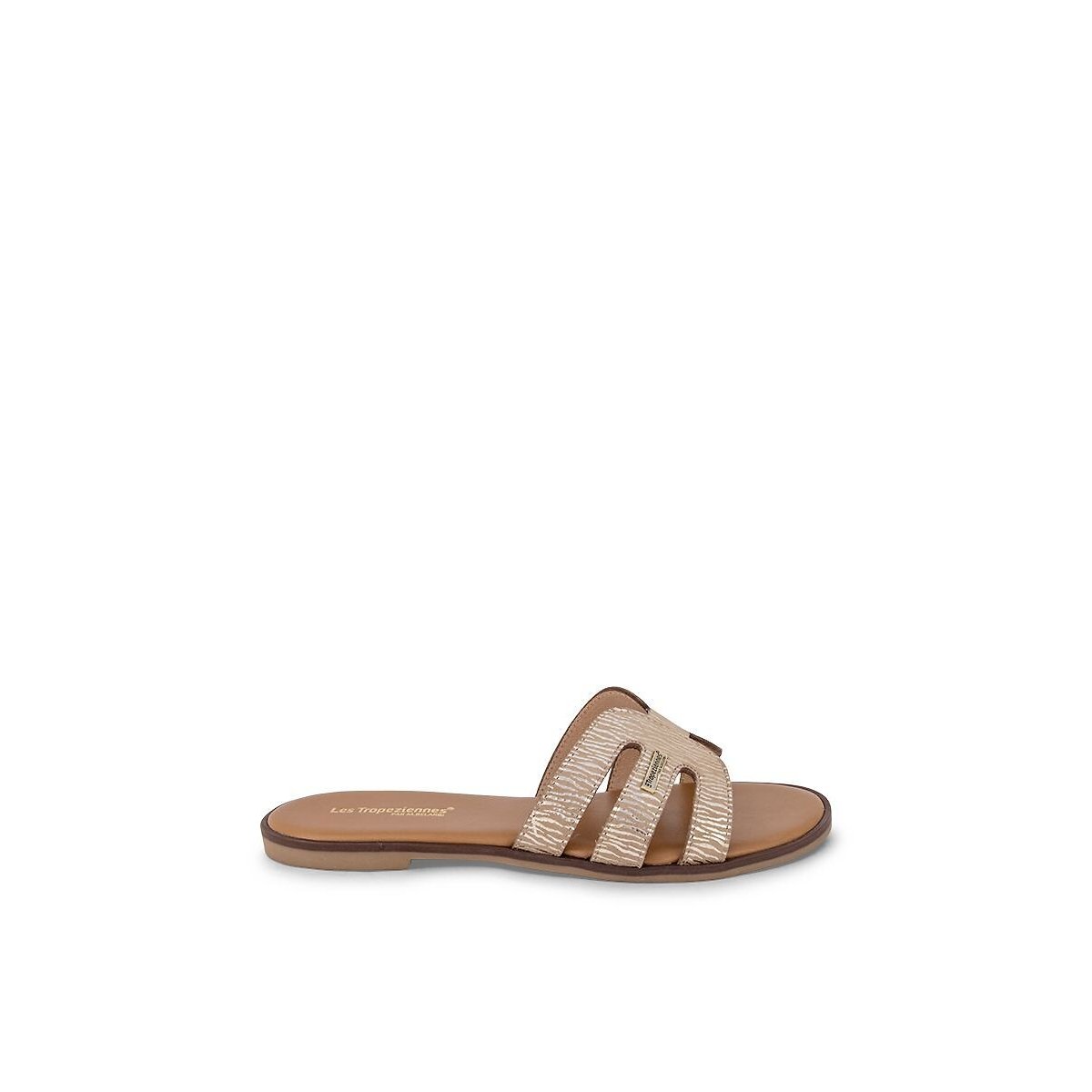 Mules plates en cuir Hamiga beige, LES TROPEZIENNES PAR M.BELARBI