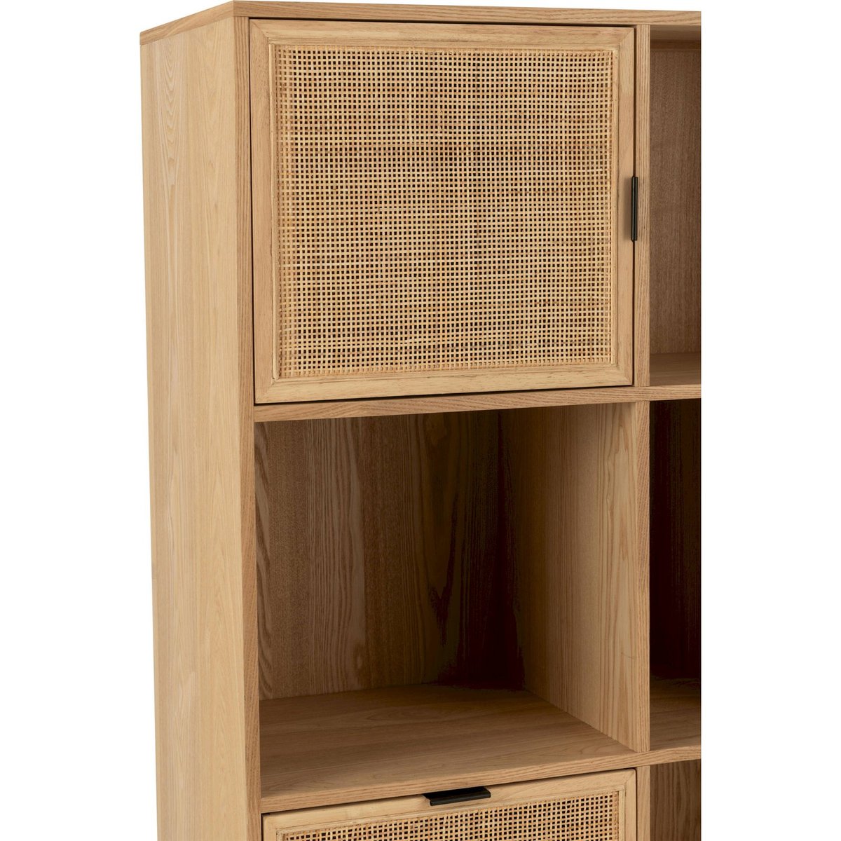 Armoire en bois et métal style contemporain bois naturel et métal noir, RECOLLECTION
