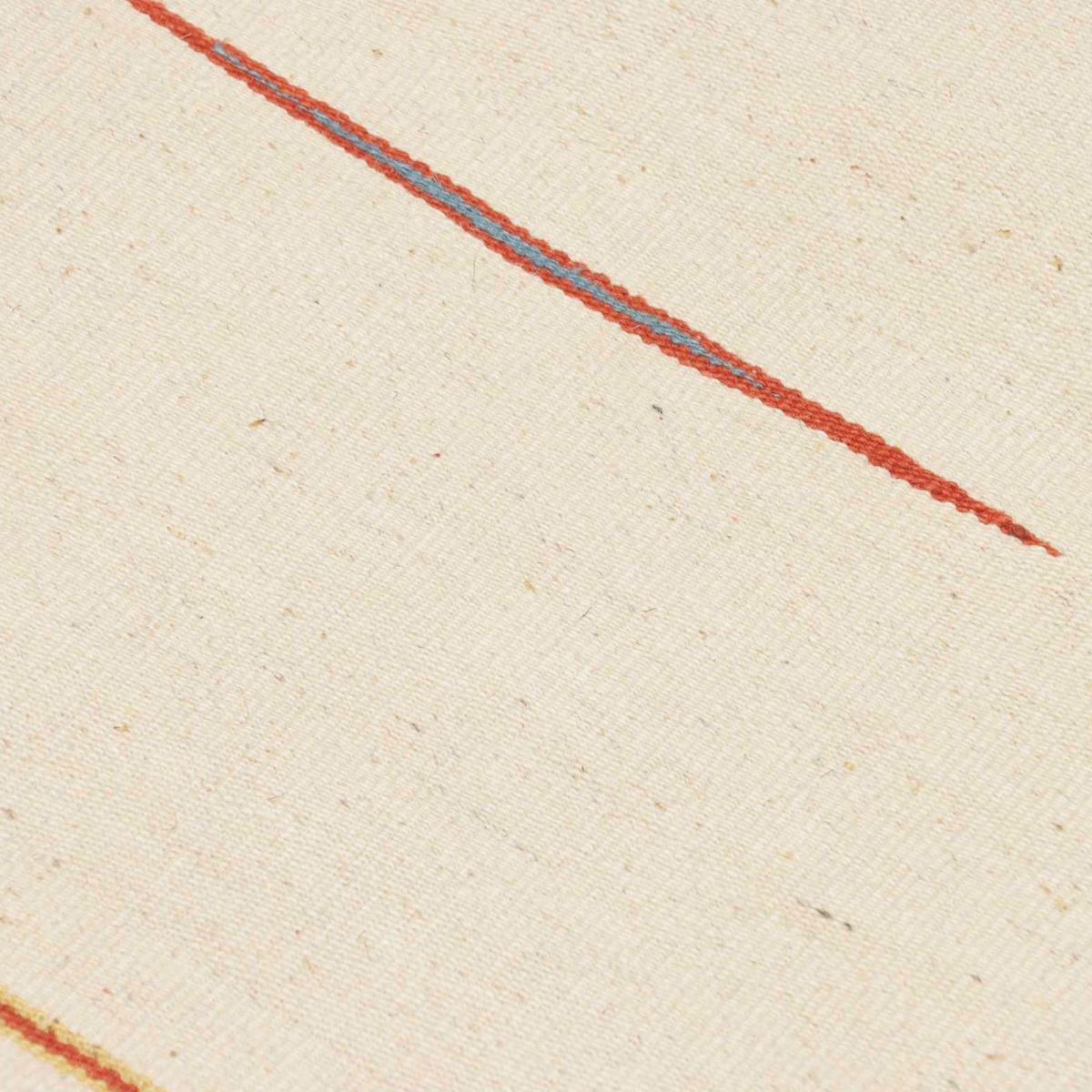 Authentique tapis d'Orient kilim fait main en laine A 4 ecru, crème, UN AMOUR DE TAPIS