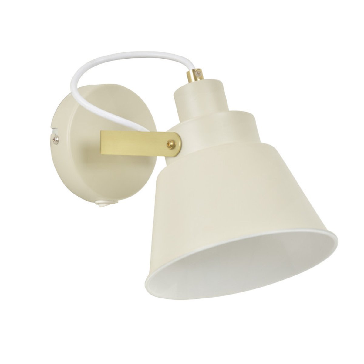 Applique avec interrupteur métal crème Adèle écru, MILLUMINE