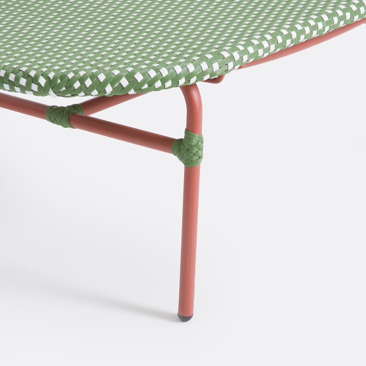 Banco de jardim em metal e resina tecida, Matu vermelho/verde/branco, LA REDOUTE INTERIEURS