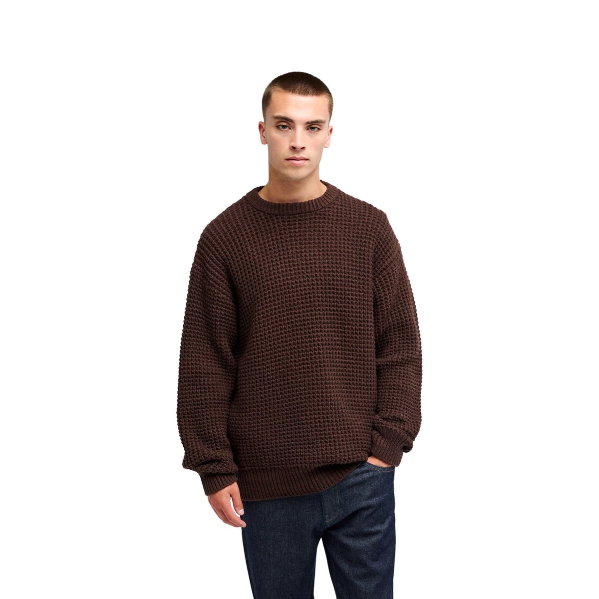 Pull MORRIS WAFFLE marron java, QUIKSILVER