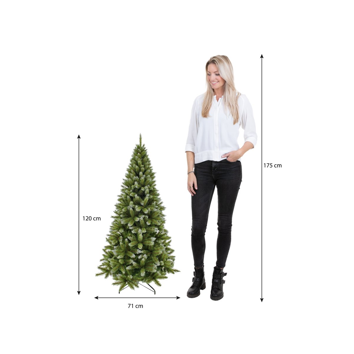 Sapin de Noël artificiel avec LED H120 cm PITTSBURGH vert, TRIUMPH TREE