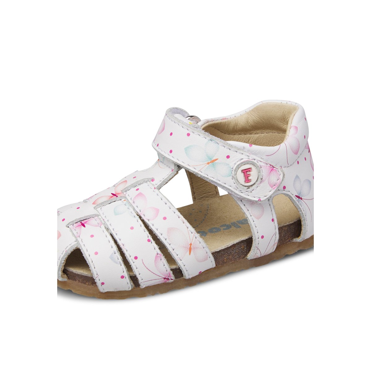 Sandales semi-fermées en cuir ALBY blanc-, FALCOTTO