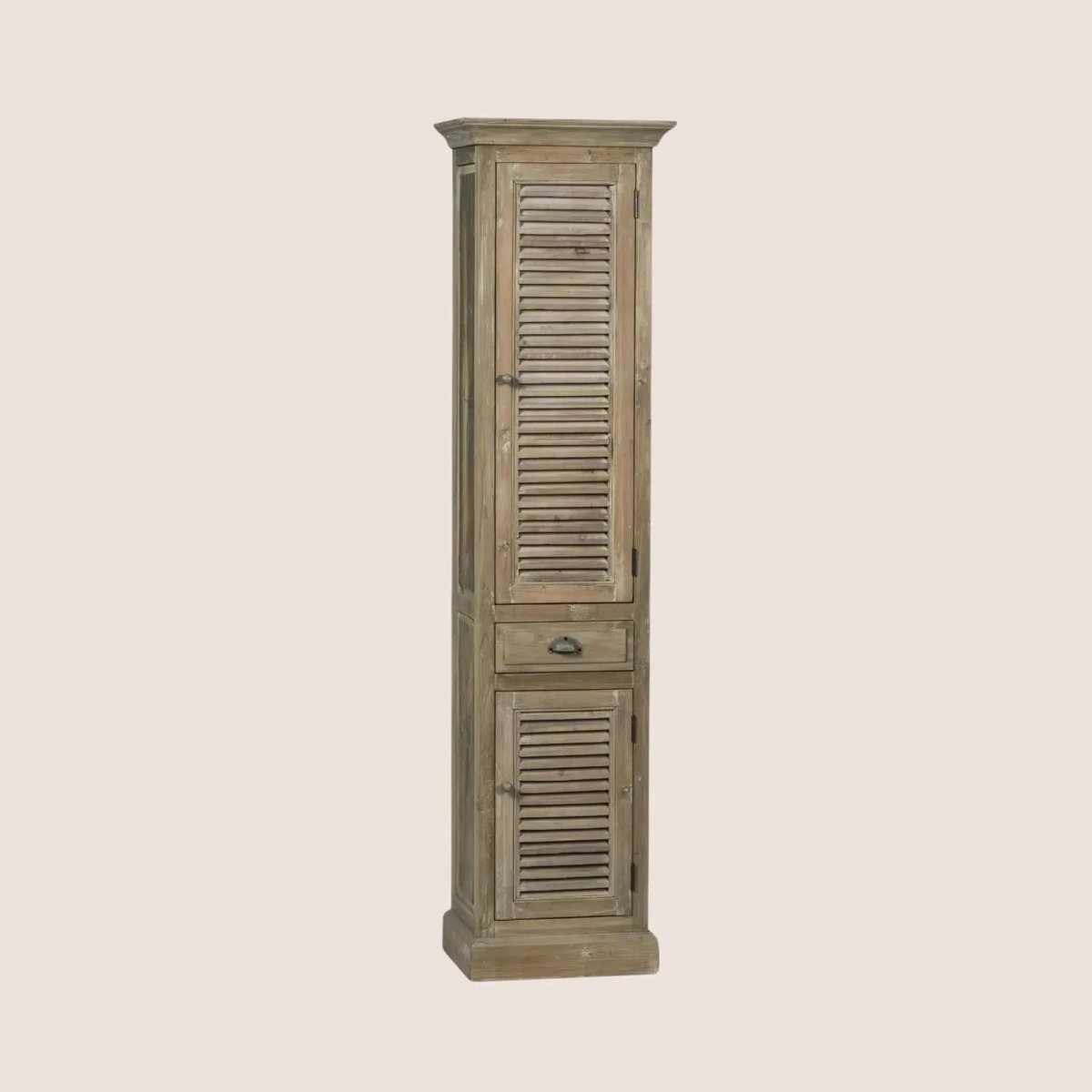 Colonne de salle de bain en bois avec porte en bois droite - HANOÏ bois clair, HELLIN, DEPUIS 1862