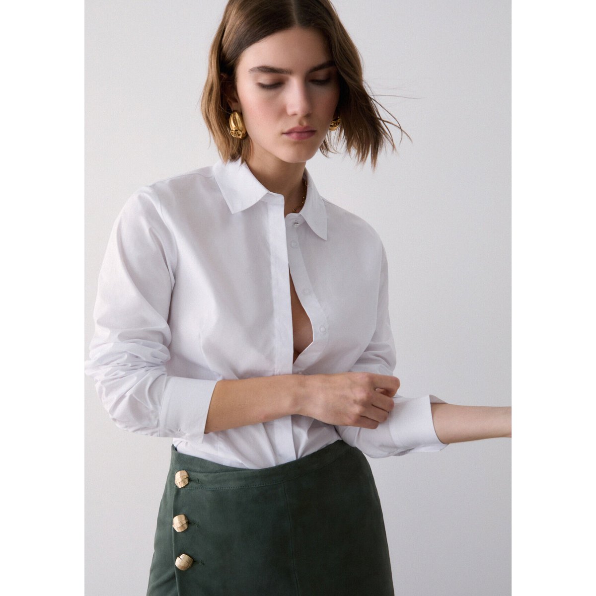 Chemise en popeline blanc et je t'aime, LIU JO