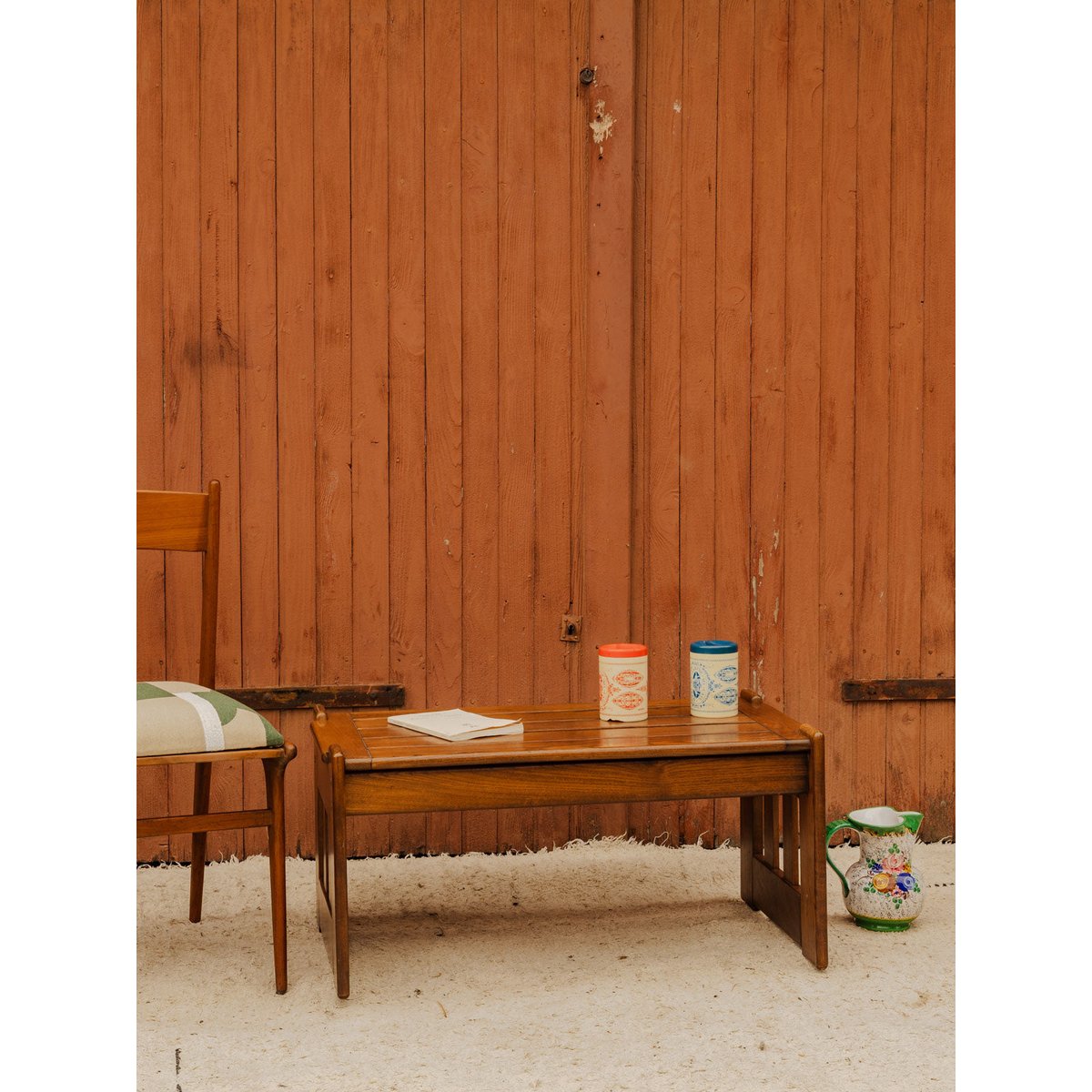 Table basse en bois Donna N°1620 - Bon état bois foncé, DEBONGOUT