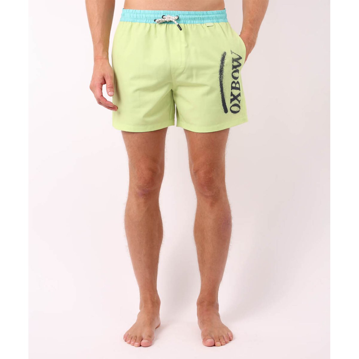 Beach short graphique stretch BEACHBREAK lime, OXBOW