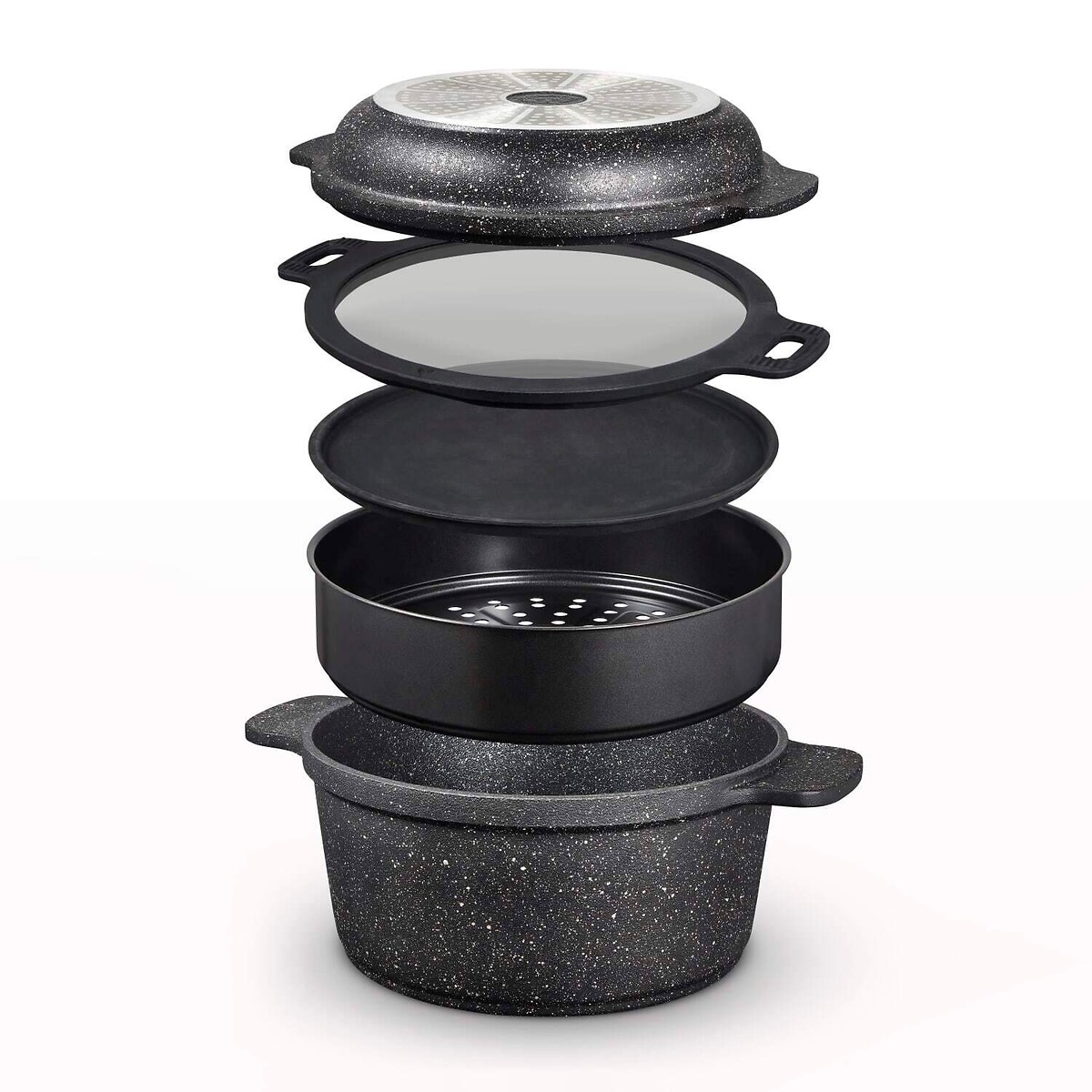 24cm Precision Multi-Function Casserole black, TOWER