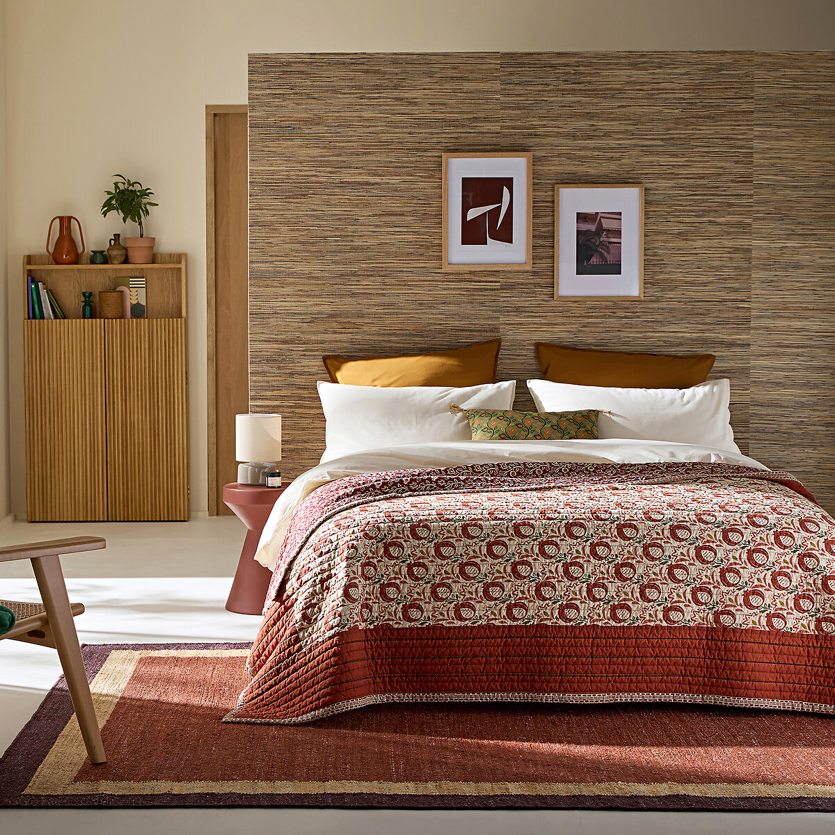 Giovi Rug in 100% Jute brick, LA REDOUTE INTERIEURS