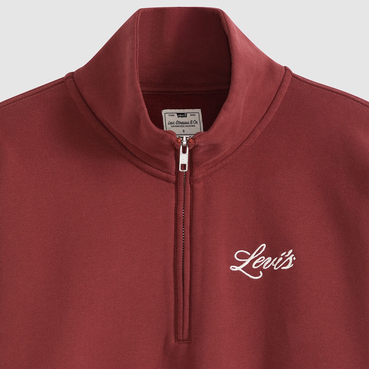 Sweatshirt mit Reissverschluss am Kragen bordeaux , LEVI'S