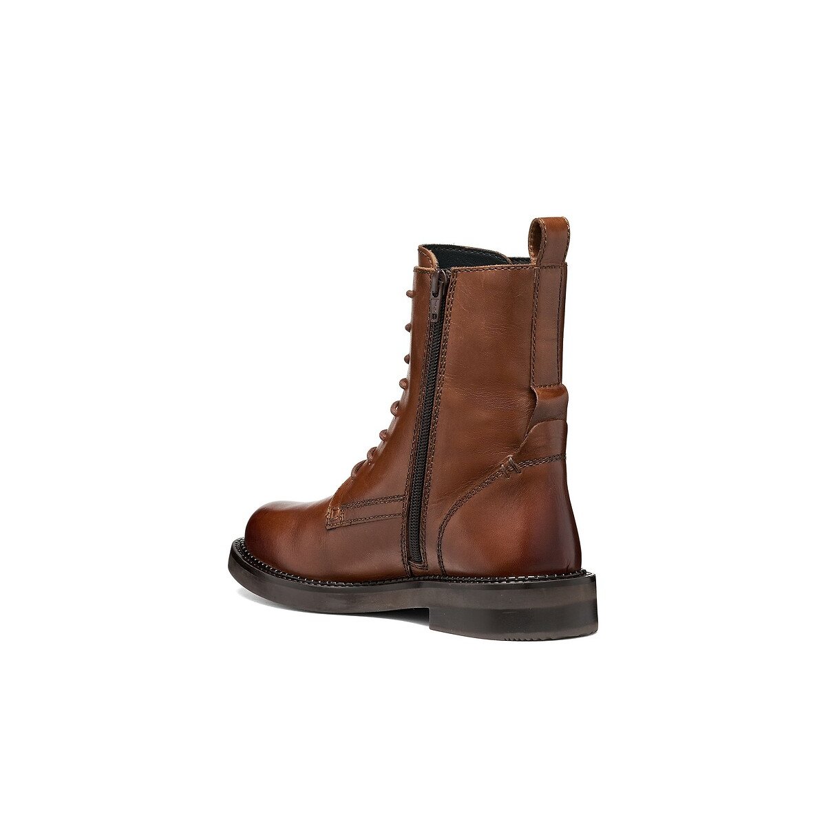 Atmungsaktive Schnürboots Serilda, aus Leder dunkelbraun, GEOX