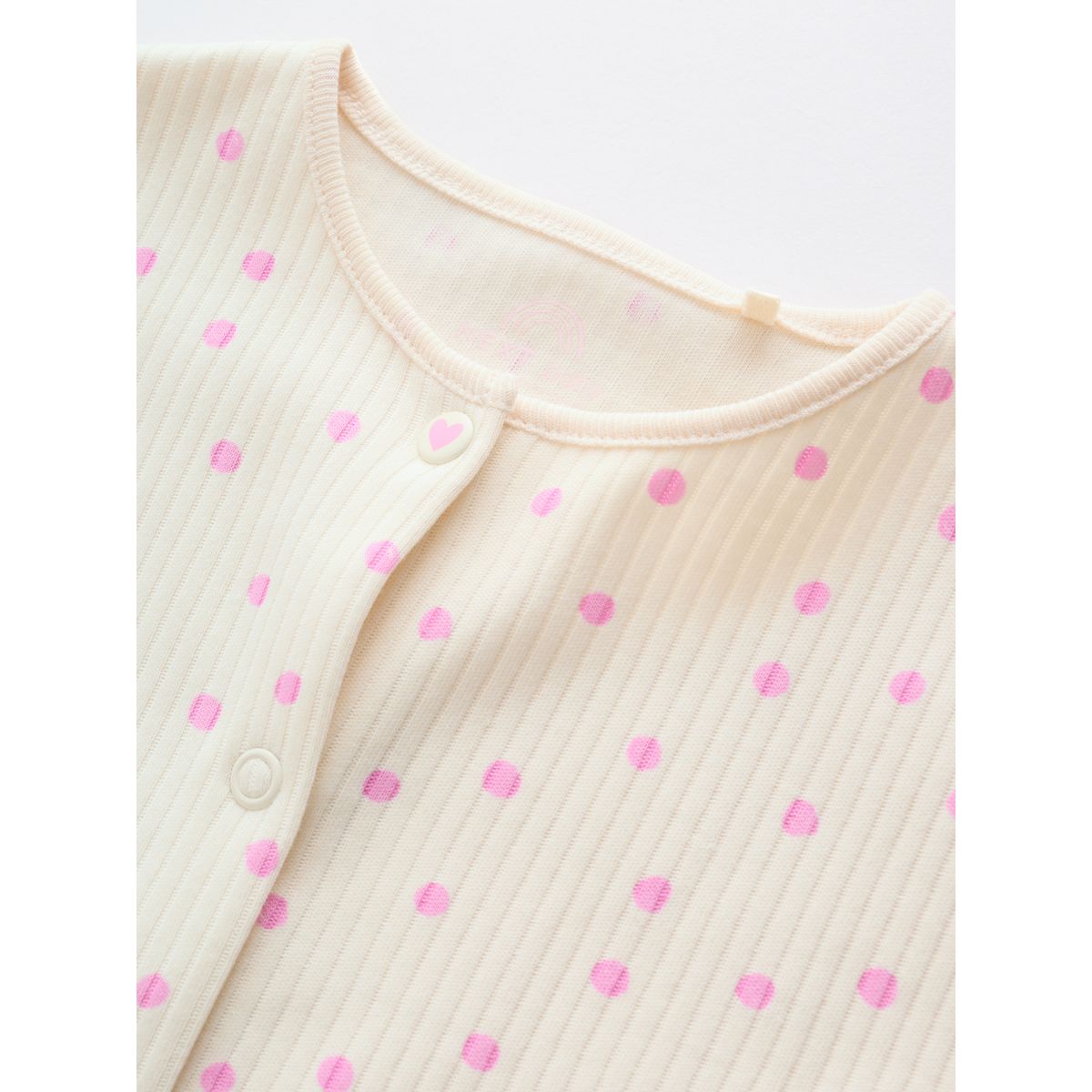 Barboteuses en jersey, lot de 4 cœur rose ton sur ton, NEXT