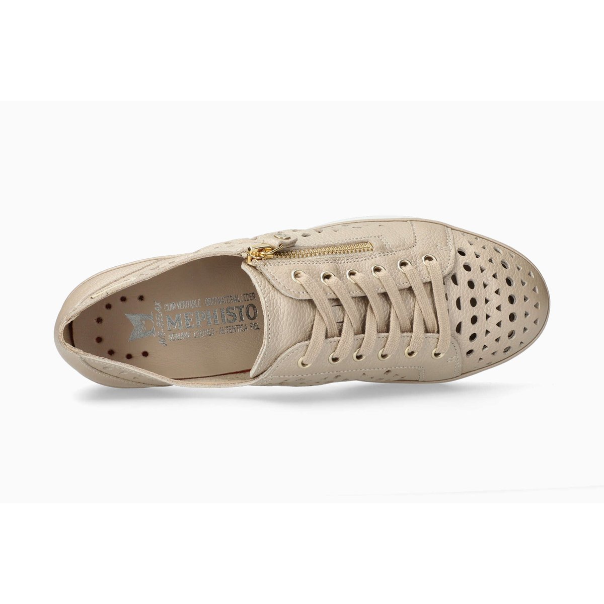 Baskets en cuir JUNE PERF beige 5147, MEPHISTO