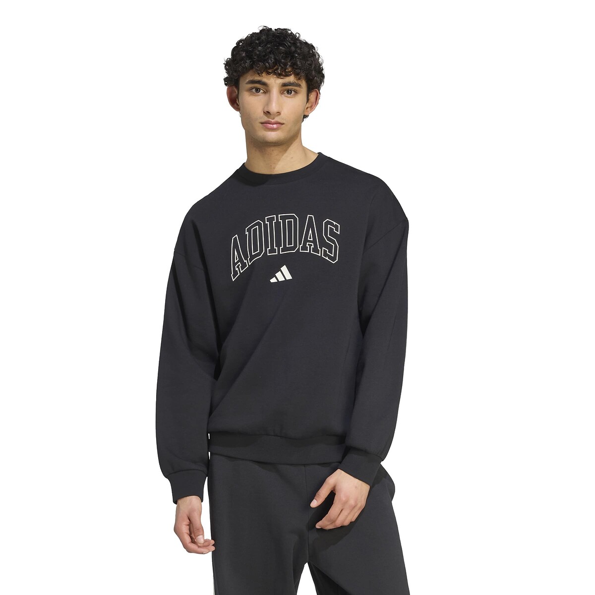 Sweat col rond, loose noir, ADIDAS SPORTSWEAR