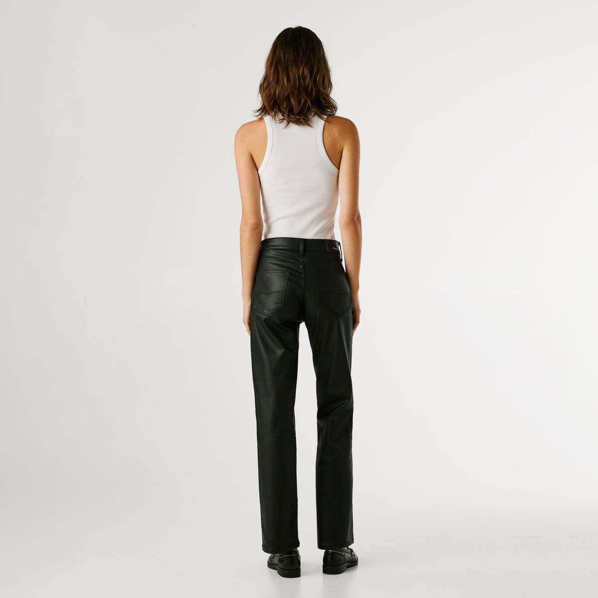 Robyn - Jean Coupe Regular, Taille Haute coated deep black /xm5, PEPE JEANS